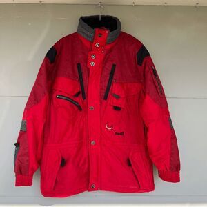 VTG 90s Marker Red Ski Patrol Jacket L/XL Olympic Model Thermolite Aqua Guard